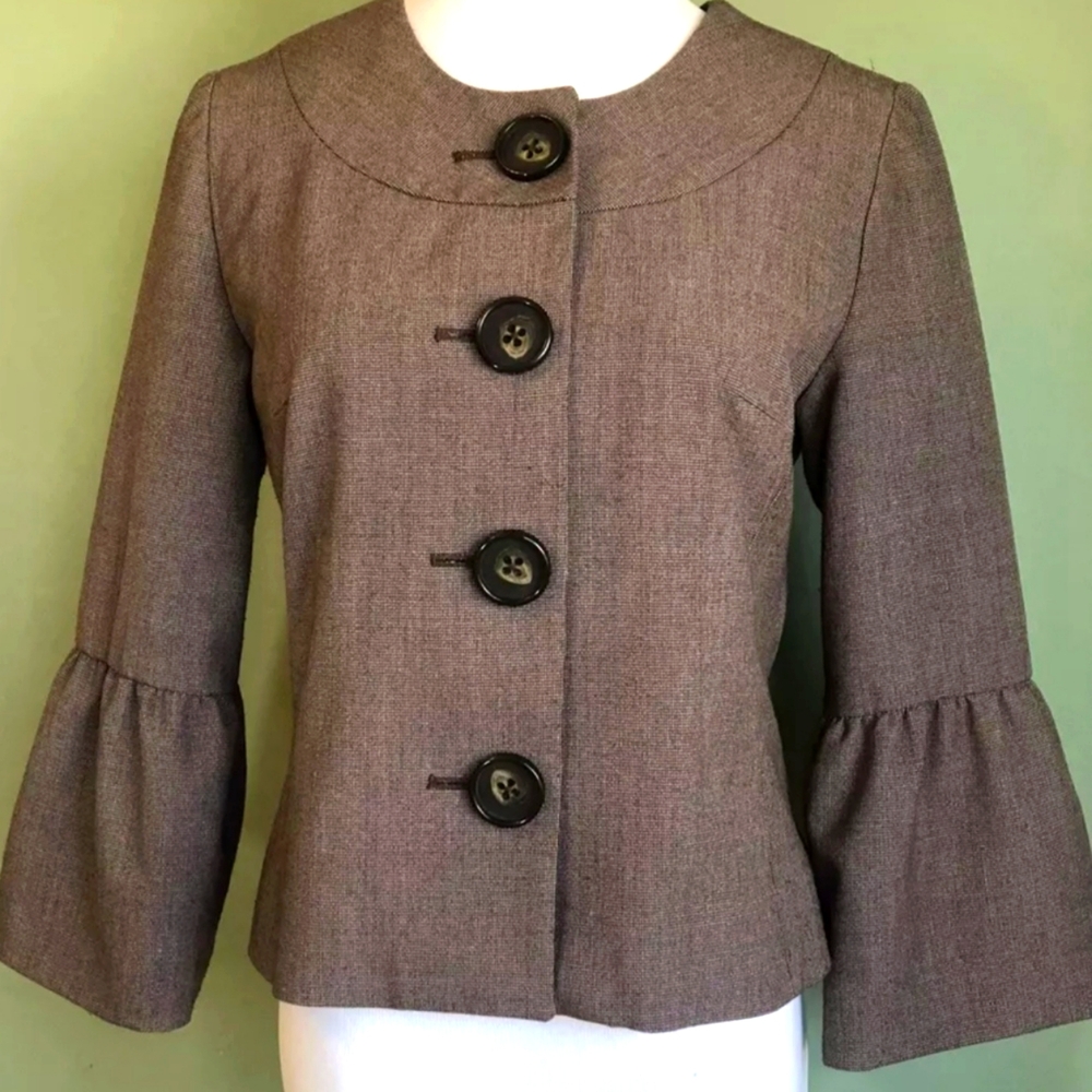 Apt 9 Jacket *Bell Shaped Sleeves* Chocolate Brown  Women Sz 4
